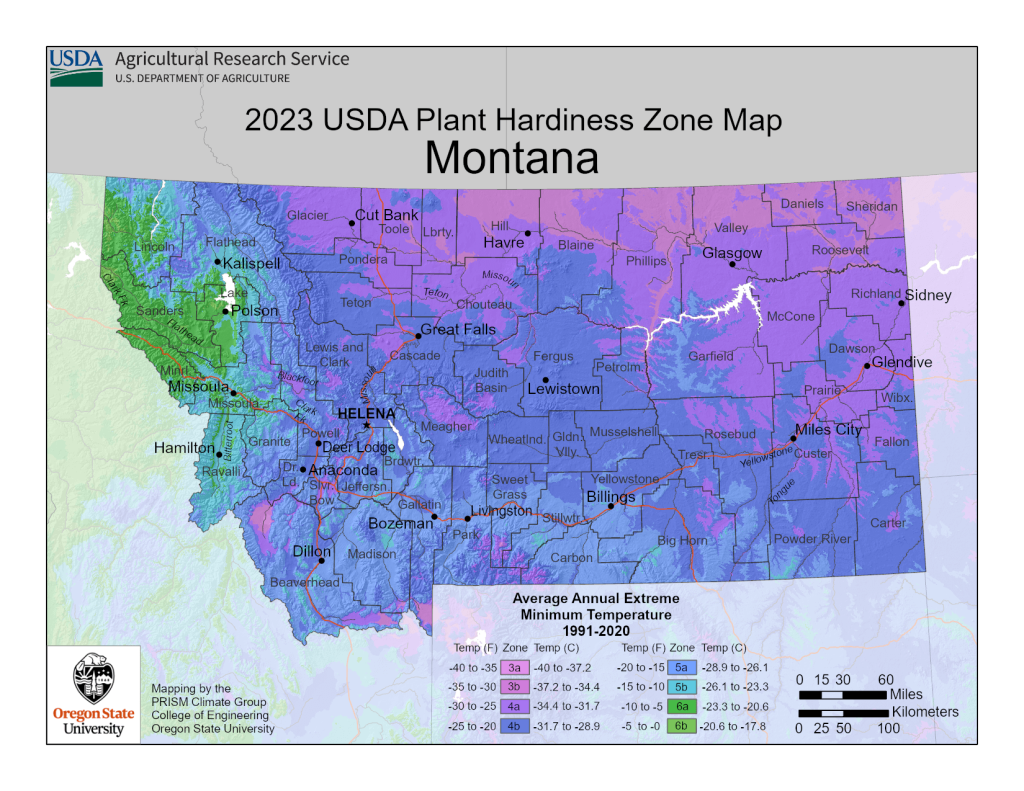 Montana Planting Zones