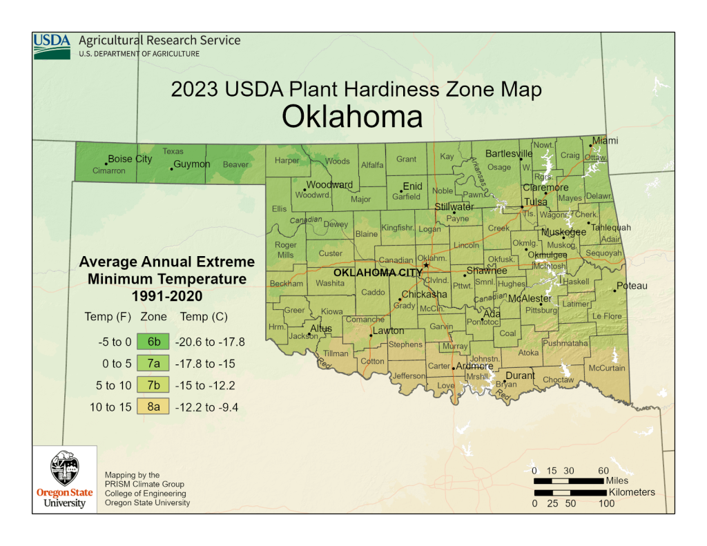 Oklahoma Planting Zones