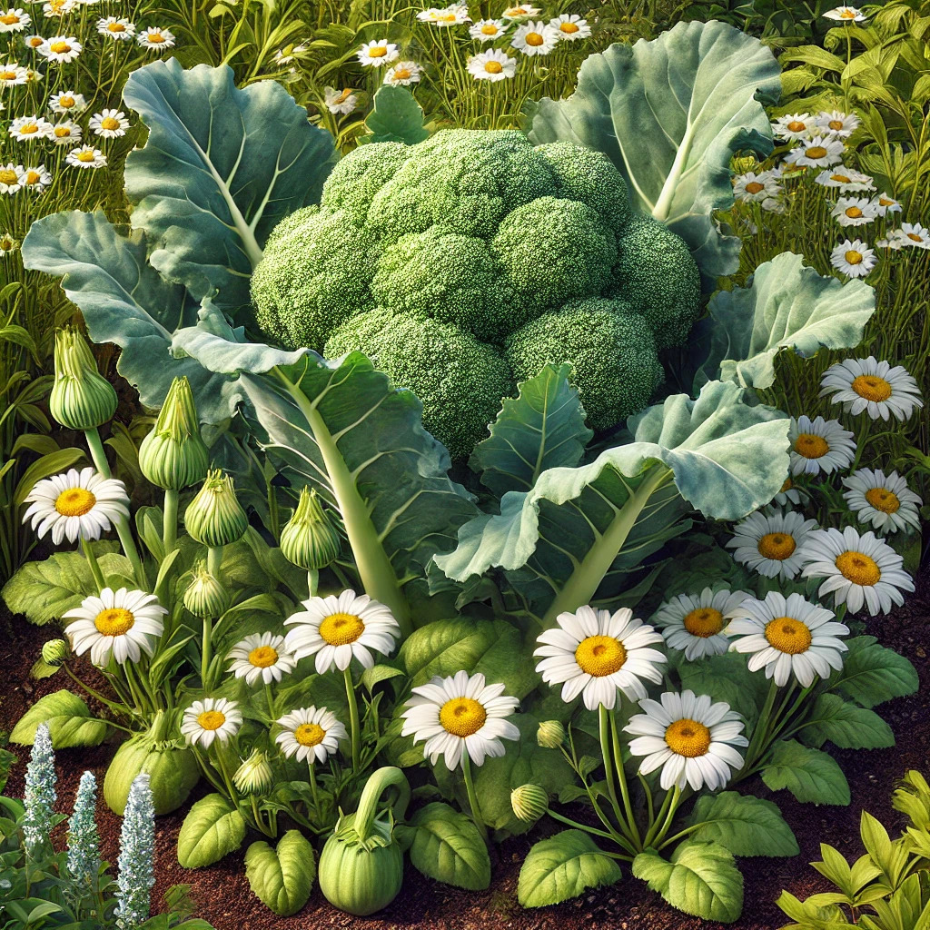 Broccoli and Chamomile as companion plants