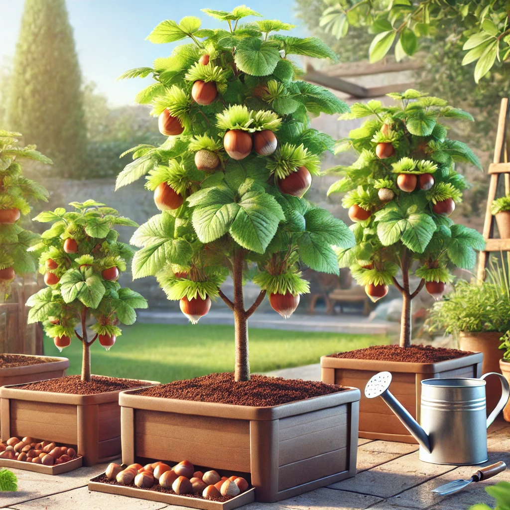 Growing Hazelnuts in a Container