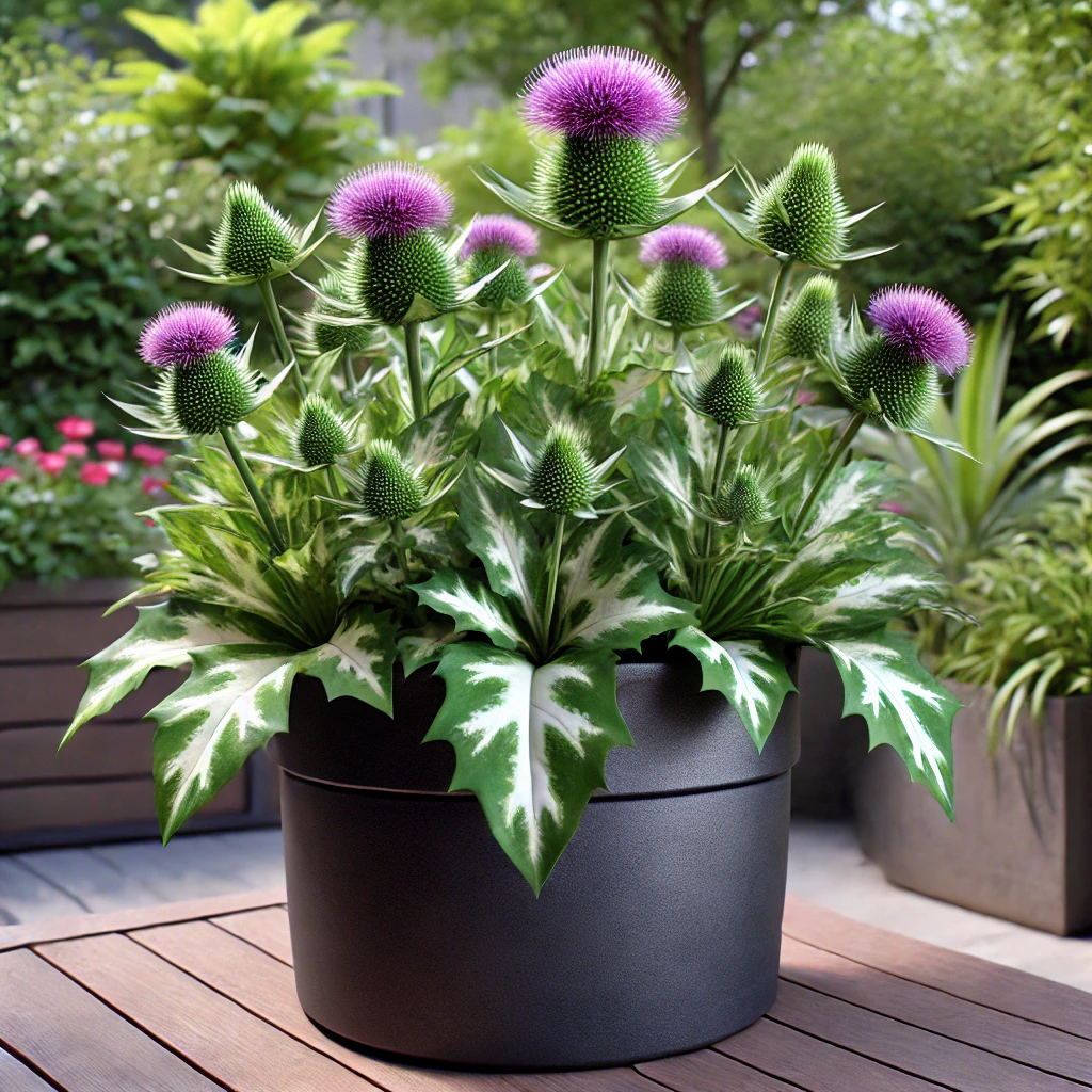 Growing Milk Thistle in Pots